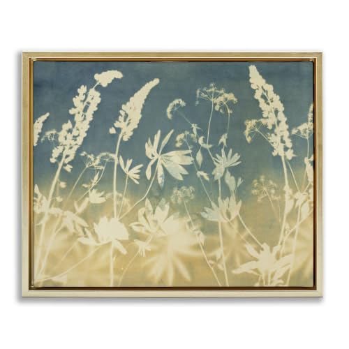 Modern Flower Meadow Botanicals, 16 x 20 Inch Canvas in Floater Frame