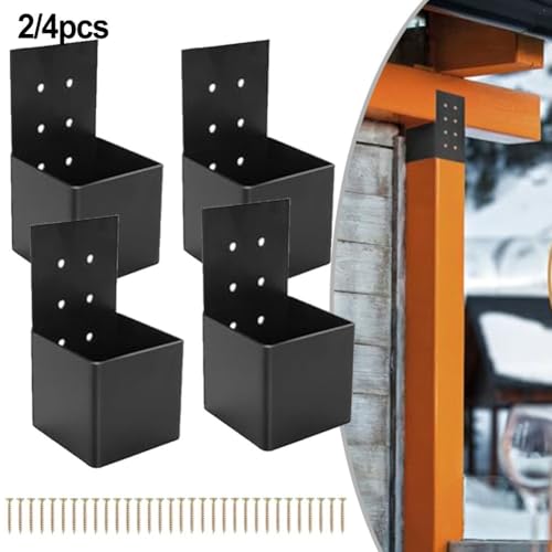 Kit de conectores de pérgola para postes de madera, soportes de esquina de ángulo recto de 3 vías para una construcción duradera de cenador y pérgola