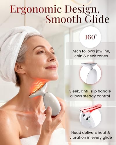 Image of Face Massager Tool, Face Sculpting Tool with 7-Color LED Light Therapy, Ionic Facial Device with Warm Treatment, Rechargeable USB-C, Gift Box + Storage Pouch