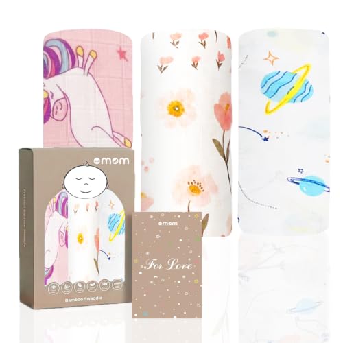Image of DOTMOM Premium Organic Bamboo Baby Swaddle Wrapper Receiving Blanket | Hypoallergenic, Antibacterial & Highly Breathable, Super Soft Receiving Wrap Essential For New Born Baby