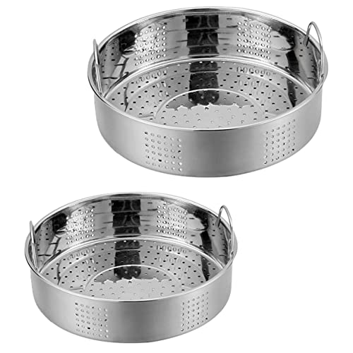 Abaodam 2Piezas Cesta de Vapor de Inoxidable para Cocción al Vapor de Verduras y Carnes Insertos para Vaporera Resistente y Duradera para Cocina