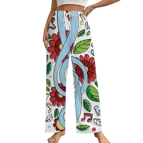Pantalon de pyjama femme bas de nuit taille S avec poches en coton confortable