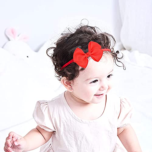 Choicbaby 40Pcs 3.6 Inch Baby Girls Nylon Hair Bows Headbands Grosgrain Ribbon Elastic Hair Band Hair Accessories For Infants Newborn Toddler Kids thumb #5