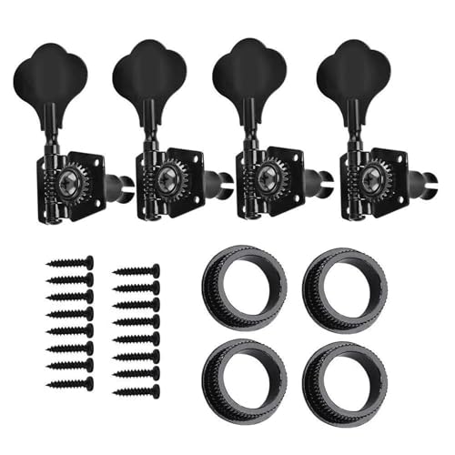 ペグ マシンヘッド 4R ベースギター チューニングペグ 亜鉛合金 オープンチューナー ブラック マシン