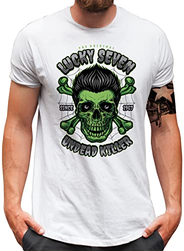 T-shirt Homme Monstre Undead Lucky 7 Confortable en Taille XXXL