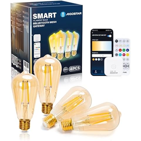 Aigostar Vintage Smart Bluetooth Mesh Bulb Pack Cover