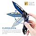 FUNBRO Cool Pocket Knife for Men, Camping Knife with 3.4” Stainless Steel Blade, EDC Folding Knives with Clip for Outdoor Hiking, Gifts for Dad Him Husband (Blue)