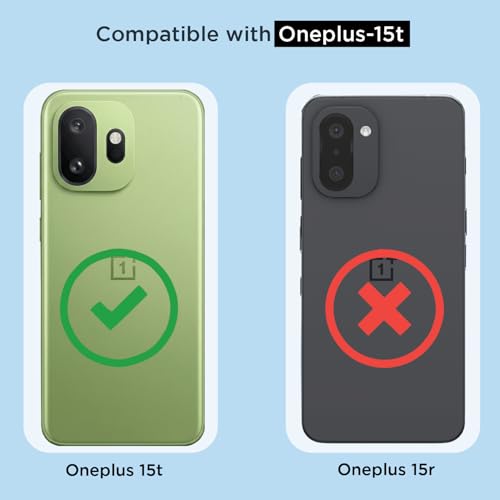 Image of Amazon Basics Back Cover for OnePlus 15T 5G Mag-Safe Shockproof PC + TPU Protective Case Magnetic Support Bumper Case (Transparent Mag-Safe)