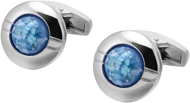 Inlaid Sky Crystal Round French Cufflinks Shirt Sleeve Nail Men's French Buttons