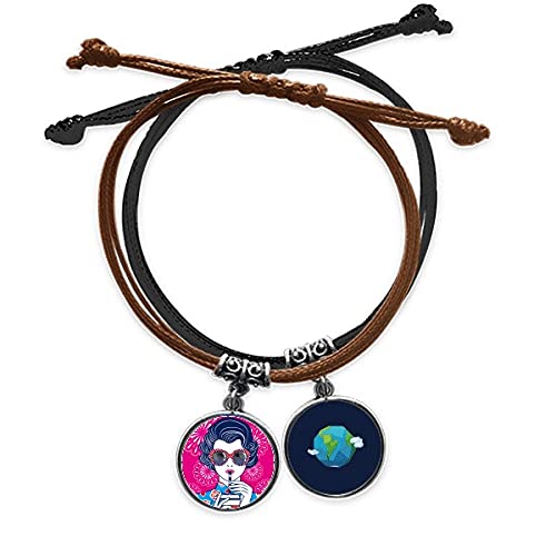 Pulsera de cuero estilo cultura china para mujer que busca un amuleto cómodo de cuerda roja