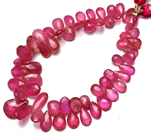 Saphir rose naturel en poire facettée LKBEADS pour la haute joaillerie