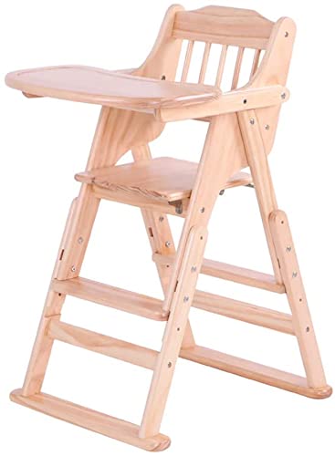 Wooden Baby High Chair Toddler Kids Wooden Highchair Feeding Seat Home and Commercial Restaurants Hotel