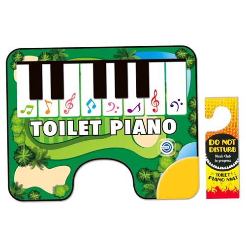 Toilet Piano Mat 24x19 Inch 3 Modes Funny Floor Piano Mat Waterpoof Non Slip Sounding Rug for Home Floor Toilet Music .-