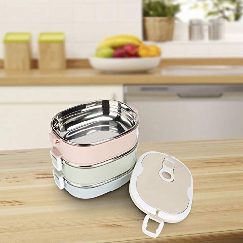 Yosoo Health Gear Contenitore per Alimenti in Acciaio Inossidabile, Materiale PP per Uso Alimentare, Ideale per la Casa, i Viaggi e la Scuola