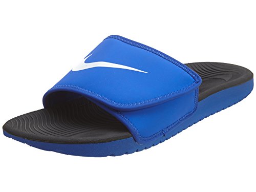 NIKE Kids' Kawa Slide Sandal, Racer Blue/White, 5 M US Big Kid