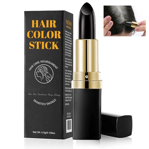 Black Root Touch-Up Stick, Hair Dye Pen for Hair Root Colour Cover Up, Waterproof and Long-Lasting Touch Up for Men and Women Grey Hair Cover Up