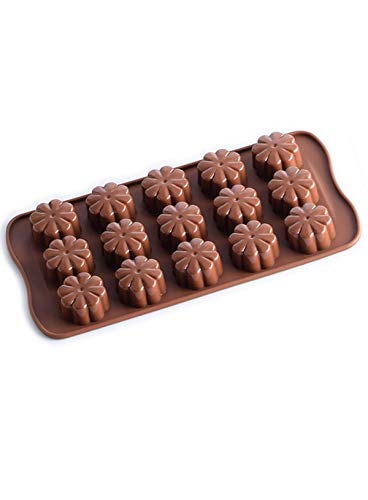 Image of Cake Decor Silicon 15 Cavity Good Luck Heart Shape Design Chocolate Mould Ice, Jelly Candy Mould