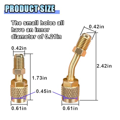 Adaptador R410A recto y angulado para Mini Split 5/16" a 1/4" miniatura 2