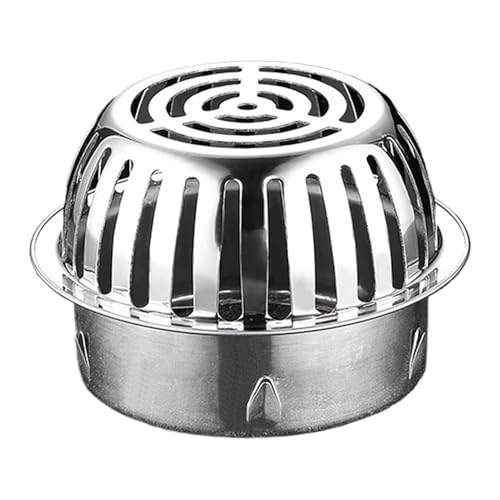 Tapa De Sumidero Abovedada,Rejilla para Sumideros Y Desagües De Suelo | Recoge Pelos Abovedado En Acero Inoxidable Evita Obstrucciones para Interior Y Exterior
