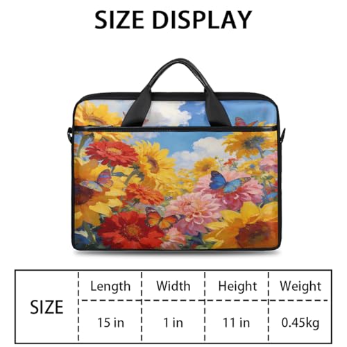 Maletín para laptop con diseño de mariposas 15 pulgadas miniatura 2