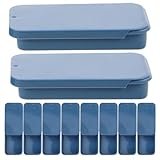 FIXOSHEE 10 Stück Pack Futternäpfe für Vogeltraining mit Schiebedeckel Verschleißfestes Metall 6 X 34 X 1cm Tragbar für Papageien Nymphensittiche und Wellensittiche Futterhalter für Innen