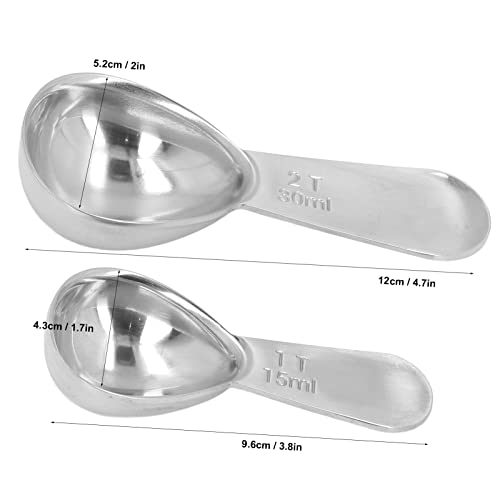 Set gemalen koffielepels, maatlepelset 2 stuks voor suikerpoeder voor koffiepoeder - Image 8