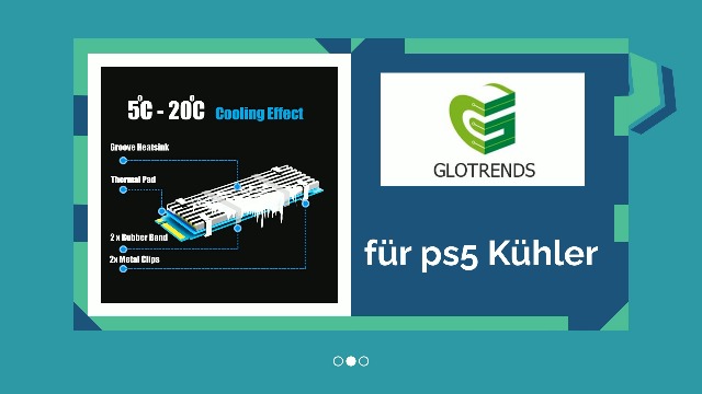 GLOTRENDS M.2 Kühlkörper für 2280 M.2 SSD, passend für PC/PS5/PS5 