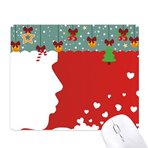 Tapis de souris Saint-Valentin silhouette blanche, un motif tendre pour votre quotidien