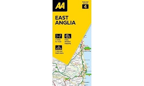 AA Road Map East Anglia: 1:200000: 4 (AA Road Map Britain series)