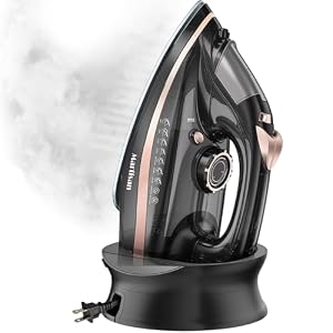 Martisan Cordless Iron for Clothes, 1600W, Wireless, Rapid Heating, Retractable Cord, Power Charging Base, Ceramic Soleplate, Auto-off, Anti-calc, Anti-drip, Self Clean