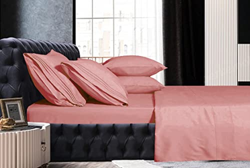 Mocassi Queen Sheet Set - Luxury Hotel 1800 Thread Count Bedding Sheets & Pillowcases - Ultra Soft Breathable & Cooling Bed Sheets - Deep Pocket - Wrinkle Resistant - 6 Piece Set - Queen, Dusty Rose #TOP1