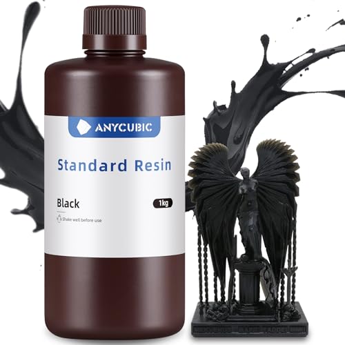 Image of ANYCUBIC 3D Printer UV Resin 405nm Rapid Photopolymer for Photon /S Liquid 3D Resin Universal High Precision for LCD /DLP /SLA 3D Printers (1L Black)