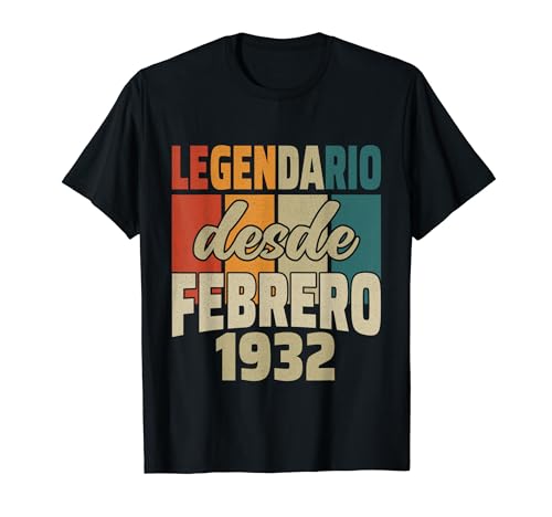 Legendario Desde Febrero 1932 - Cumpleaños 92 Años Camiseta