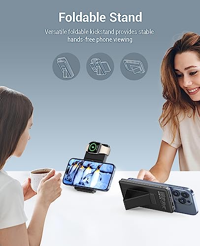 Latimeria Magnetic Wireless Charger For Apple Watch And Phone, 10000Mah 2 In 1 Portable Power Bank Battery Pack With Foldable Kickstand Usb-C, For Apple Watch Ultra/8/7/6/Se/5/4/3/2/1, Iphone 14/13/12 #TOP2