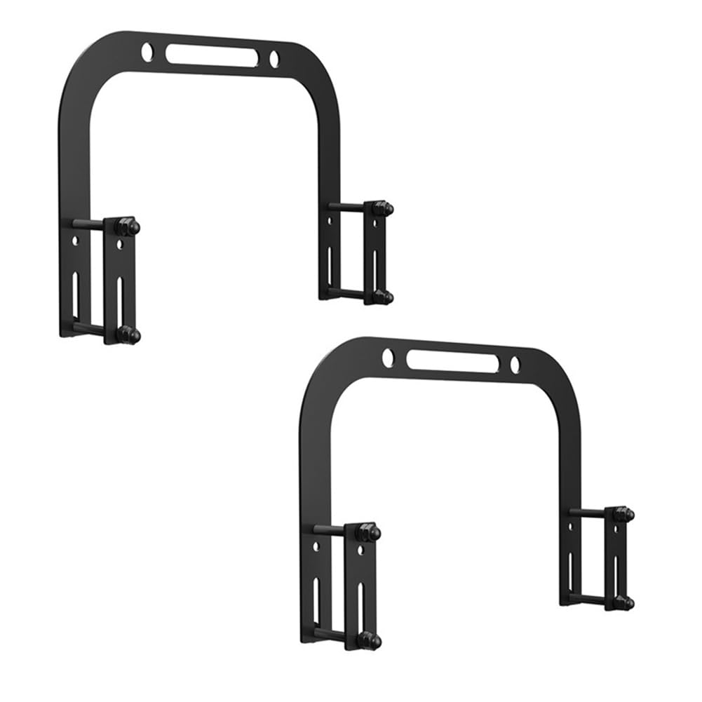 Lot de 2 supports antidérapants en métal noir anti-rayures