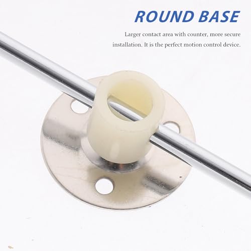 GANAZONO 4個 キャビネット用耐摩耗鉄製ラウンドベース支柱ヒンジ 三角で頑丈設置 キッチン家具ドロップリーフサポート 蓋開閉安定保持