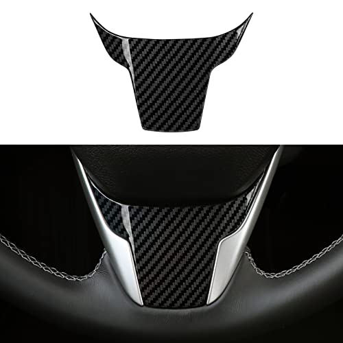 Image of Steering Wheel Decal for Honda Civic 2016 2017 2018 2019 2020 2021 Accessories ABS Carbon Fiber Interior Stickers