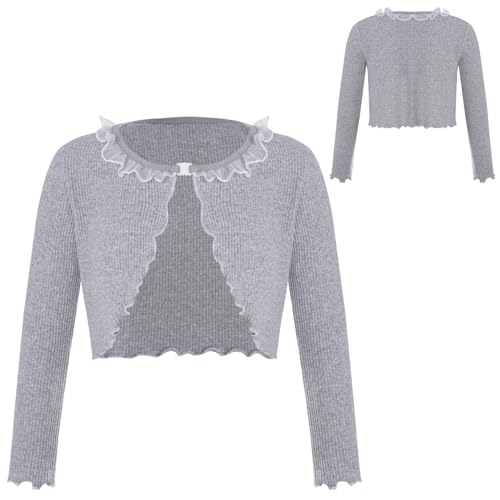 DINORMIN Ballet Wrap Tops Leotard for Girls Dance Wraps Sweater Ruffled Shirts Ballerina Cardigans