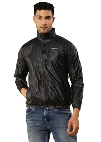 Image of Dollar Men's Polyester Solid Windcheater Jacket With Zipper Pockets
