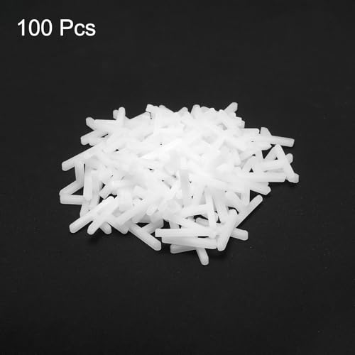 QUARKZMAN 100 Stück Fliesenabstandhalter 3mm Hartplastik T-Typ Fliesen-Nivellierer Abstandhalter Installation Keramik Abstand Clips für Wandboden
