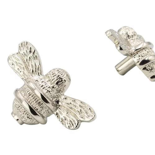 Brass bee 6 x Bumble Bee Drawer Knob, Silver - Image 2