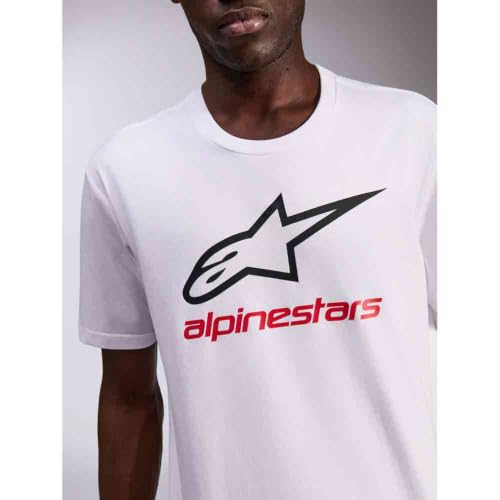 Image of Alpinestars Always 2.0 CSF Tee, Casual Sportswear Shirt, Cotton-Poly Blend, Soft Hand Print, 2XL, White /Black /Red