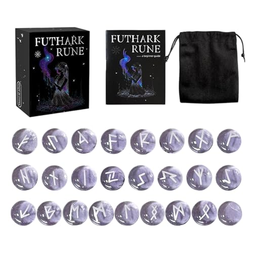 Pierres runiques de divination gravées alphabet futhark complet pour débutants en ésotérisme
