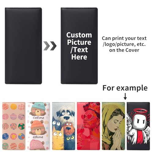 Personalized Wallet for Women – Custom RFID Blocking PU Leather Long Purse, Slim Bifold Zipper Clutch, Card Holder Wristlet Wallet,Multiple Colors Option2