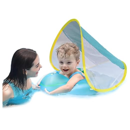 Free Swimming Baby Inflatable Baby Swim Float Children Waist Ring Inflatable Pool Floats Toys Swimming Pool Accessories for The Age of 3-72 Months(Blue, S)