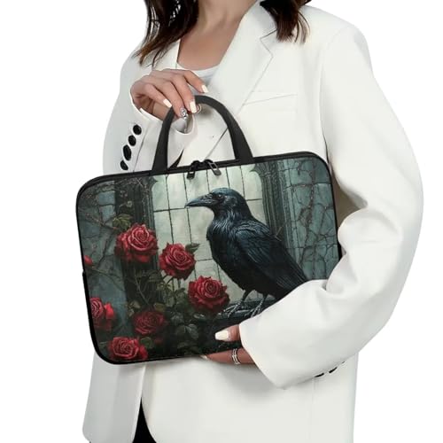 Funda para portátil Suobstales Raven Rose 17 pulg miniatura 2