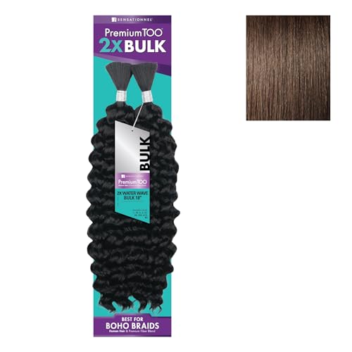 Sensationnel PremiumToo Bulk Weaving-2X Water Wave,1pk 18in, 4 MEDBROWN