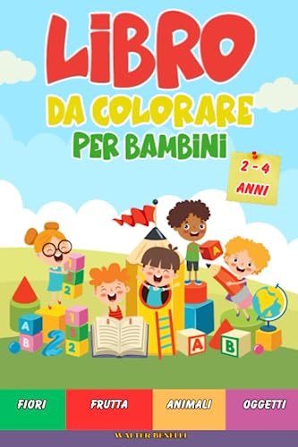 Libro da Colorare per bambini 2 - 4 anni: Un album da colorare di oltre 100 disegni esplorando il regno degli animali, cavalcando gli unicorni, ... e gelati, affrontando immensi dinosauri!