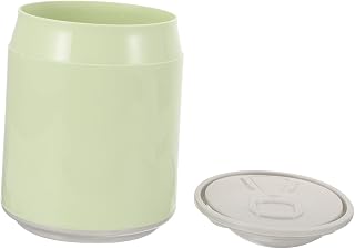 Zerodeko Mini Bote De Basura Pequeño Para Escritorio, Plástico Resistente, Tapa, Color Verde, Portátil Para Oficina y Viaje, Papelera De Sobremesa,