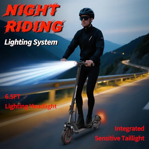 Electric Scooter, 8.5″ Solid Tire, 350W Powerful Motor & 19